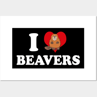 I Love Beavers Posters and Art